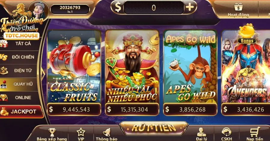 Các trò chơi slot game đa dạng trên điện thoại